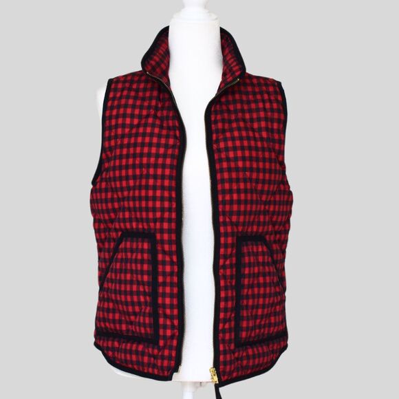 J.CREW Women's Buffalo Check Plaid Vest Size S - Picture 2 of 9